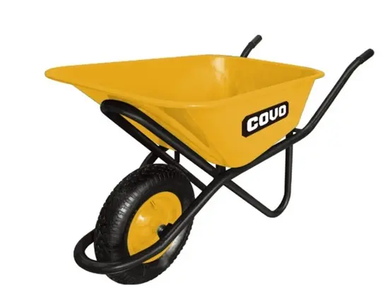 CARRETILLA DE CONSTRUCCION 90 LTS RUEDA NEUMATICA  REF. CV-WHB-90L / 12955 MARCA COVO