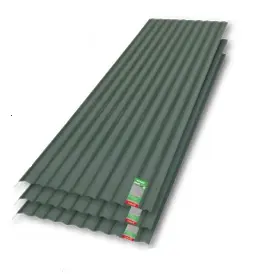 LAMINA TECHO / TECHOLIT FLEXA ONDULADA DE POLIPROPILENO PVC 3.05 MTS X 0.76 MTS 0.80 MM UTIL 0.68 MTS VERDE ETERNIT ( PROMO )