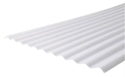 LAMINA TECHO / TECHOLIT ONDULADA DE POLIPROPILENO PVC 3.66 MTS X 0.76 MTS 1.2 MM UTIL 0.68 MTS TRANSULICIDA MARFIL ETERNIT 