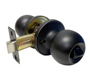 CERRADURA DE POMO / BOLA PARA BAÑO SEG. GIRATORIO C/ NEGRO MATE REF. DL-6872BK-ORB / 10000 MARCA COVO