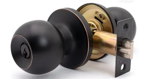 CERRADURA DE POMO / BOLA DORMITORIO SEG. GIRATORIO C/ NEGRO MATE REF.DL-6871B-ORB / 9992 MARCA COVO