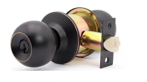 CERRADURA DE POMO / BOLA DORMITORIO SEG. BOTON C/ NEGRO MATE REF. DL-3871B-ORB / 9993 MARCA COVO