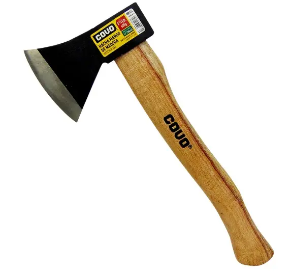 HACHA DOMESTICA PEQUEÑA MANGO DE MADERA 600GR REF. CV-AXE-600G / 10083 MARCA COVO