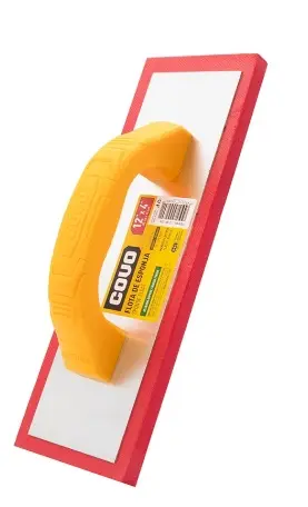 PALUSTRA / LLANA DE GOMA ASPERA CON CABO PLASTICO 30 CM X 10 CM REF. CV-WF-124 / 10217 MARCA COVO