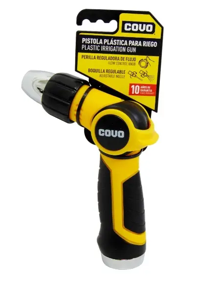 PISTOLA RIEGO PARA JARDIN PLASTICA 3/4" C/PERILLA REGULADORA REF. CV-SG-1 / 10058 MARCA COVO