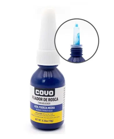 FIJADOR DE ROSCAS P/ TORNILLOS SENSIBLES A LA VIBRACION 10 GR C/ AZUL REF. CV-N242 / 8583 MARCA COVO