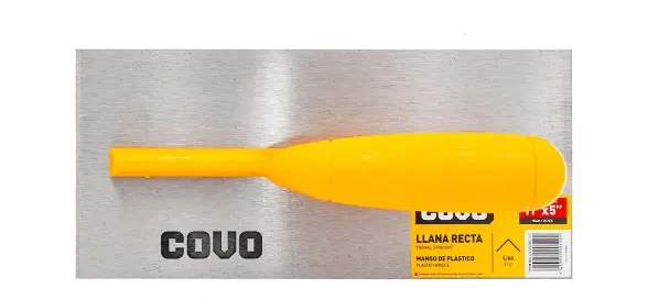 PALUSTRA- LLANA RECTA ACERO INOX. 28 CM X 23 CM MANGO PVC REF. CV-PLTPC-11 / 11314 MARCA COVO