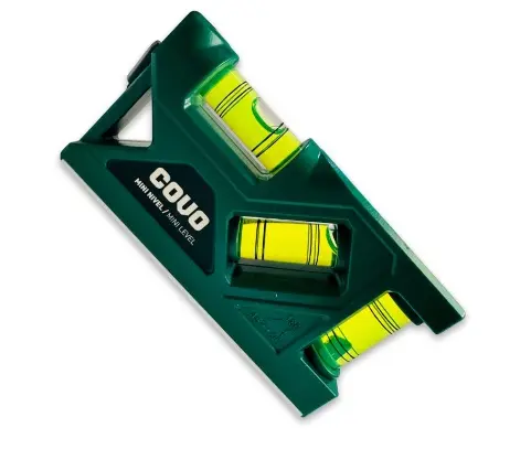 NIVEL MAGNETICO MINI 4" 10.5 CM MARCO ALUMINIO 3 ANG. DE MEDICION REF. CV-MLRM-P / 13310 MARCA COVO