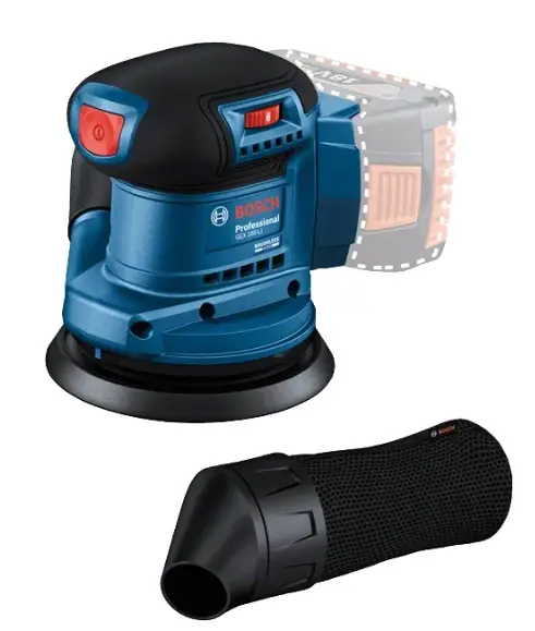 LIJADORA ROTO ORBITAL INALAMBRICA 5" 18 V 10.000 RPM C/ BAT.+CARG. Y BOLSO PARA POLVO REF. GEX 185-LI / 865511 MARCA BOSCH