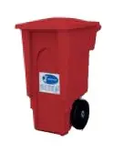 CONTENEDOR DE DESECHOS SOLIDOS 240 LTS COLOR ROJO REF. CON-0240-51 MARCA Q TANQUE
