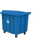 CONTENEDOR DE DESECHOS SOLIDO 1000 LTS C/ RUEDAS COLOR AZUL OSCURO REF. CON-1000-90 MARCA Q TANQUE