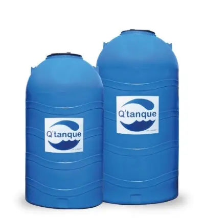 TANQUE DE AGUA CAP. 2.200 LTS MOD. BOTELLA ( REF. JUMBO ) COD. TBD-2200-64 COLOR AZUL DOBLE CAPA MARCA Q TANQUE