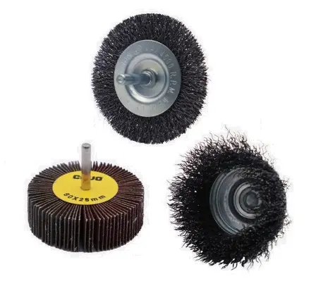 JGO DE 3 CEPILLOS DE ALAMBRE ONDULADO 1 DISCO DE LIJA (CEPILLO 1",2", 3" Y LIJA 1" ) REF. CV-WWB2-4PC / 10900 MARCA COVO