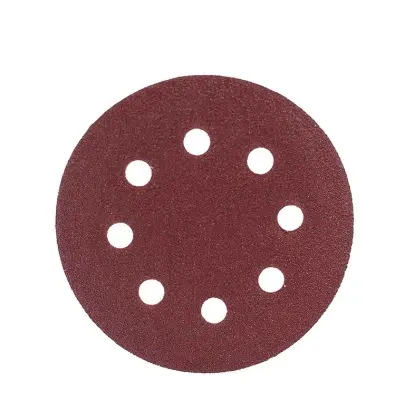 DISCO DE LIJA ESMERIL 125 MM 4 1/2" GRANO 100 8 ORIFICIOS ( CAJA 5 UND ) REF. CV-FSP-15100 / 8957 MARCA COVO