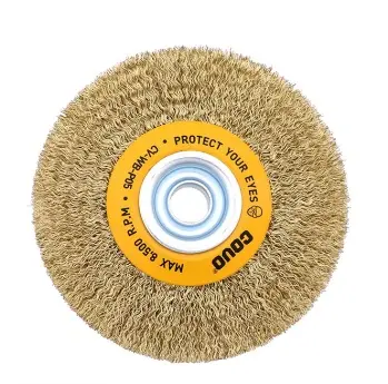 CEPILLO ALAMBRE ONDULADO CIRCULAR  5/8" X 5" PARA ESMERIL REF. CV-WB-P05 / 9327 MARCA COVO