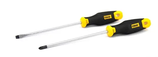 JUEGO DE DESTORNILLADORES 2 PZS PALA 1/4X6" ESTRIA PH2X6" REF. CV-SH-403 / 9049 MARCA COVO