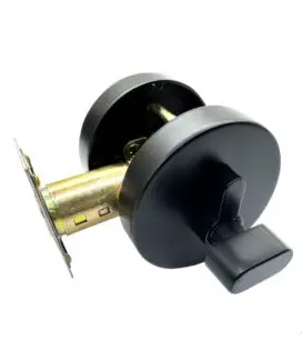 CERROJO REDONDO CILINDRO - PERILLA MARIPOSA COLOR NEGRO REF. CV-SDRD-MB / 12759 MARCA COVO