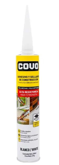 ADHESIVO / SELLADOR DE CONSTRUCION POLIURETANO 300ML BLANCO REF. CV-PUCA280 / 13041 MARCA COVO