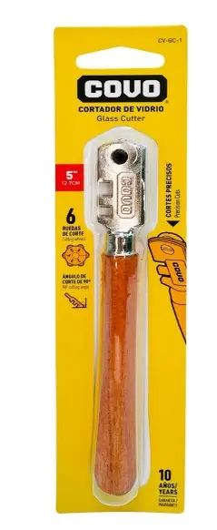 CORTADOR DE VIDRIO 6 RUEDAS 130 MM REF. CV-GC-1 / 13134 MARCA COVO