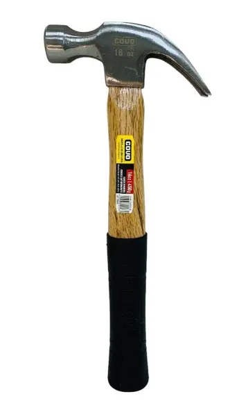 MARTILLO UÑA CURVA MANGO DE MADERA Y HULE 16OZ REF. CV-WTN-16OZ / 12657 MARCA COVO