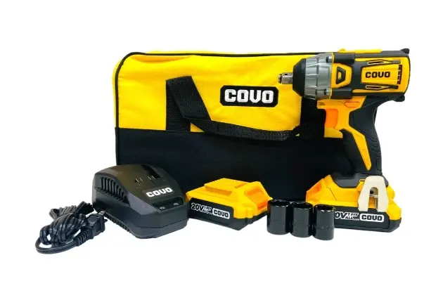 LLAVE DE IMPACTO INALAMBRICA 1/2" 20 V  C/ 2 BAT+CAR+3DAD. Y MALETIN LUZ LED REF. CV-BRIMPA-SET2-20V / 12745 MARCA COVO