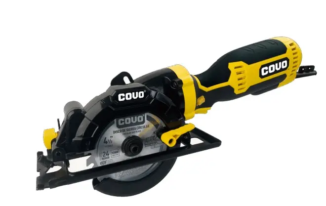 SIERRA CIRCULAR / TROZADORA 4 1/2" X 3/8" 110V 710W 3500 RPM C/ DISCO REF. CV-SC-4-1-2 / 10206 MARCA COVO