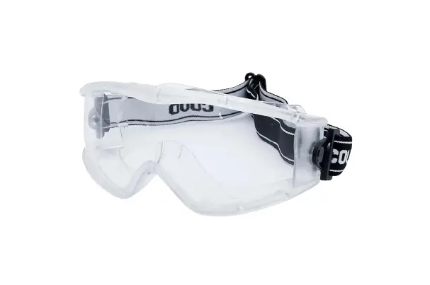 LENTES / ANTEOJOS DE SEGURIDAD PROFESIONAL TRANSPARENTES C/ BANDA ELASTICA REF. CV-GA-03 / 11389 MARCA COVO