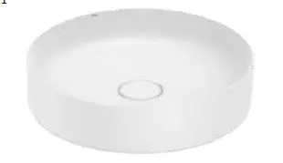 LAVAMANOS REDONDO DE SOBREPONER SLIM 39 CM X 39 CM X 13 CM COLOR BLANCO REF. LAV-902 COD. 647308 MARCA CELITE 