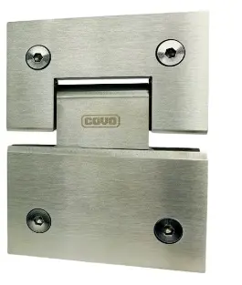 BISAGRA PARA PUERTA DE VIDRIO 9X5.5CM SATINADDA REF. CV-GDH180-SN / 12255 MARCA COVO
