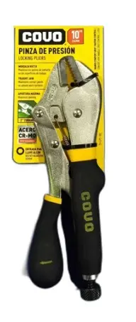ALICATE DE PRESION 10" PLOMERO MANDIBULA RECTA MANGO GOMA REF. CV-LP2-10S / 11083 MARCA COVO