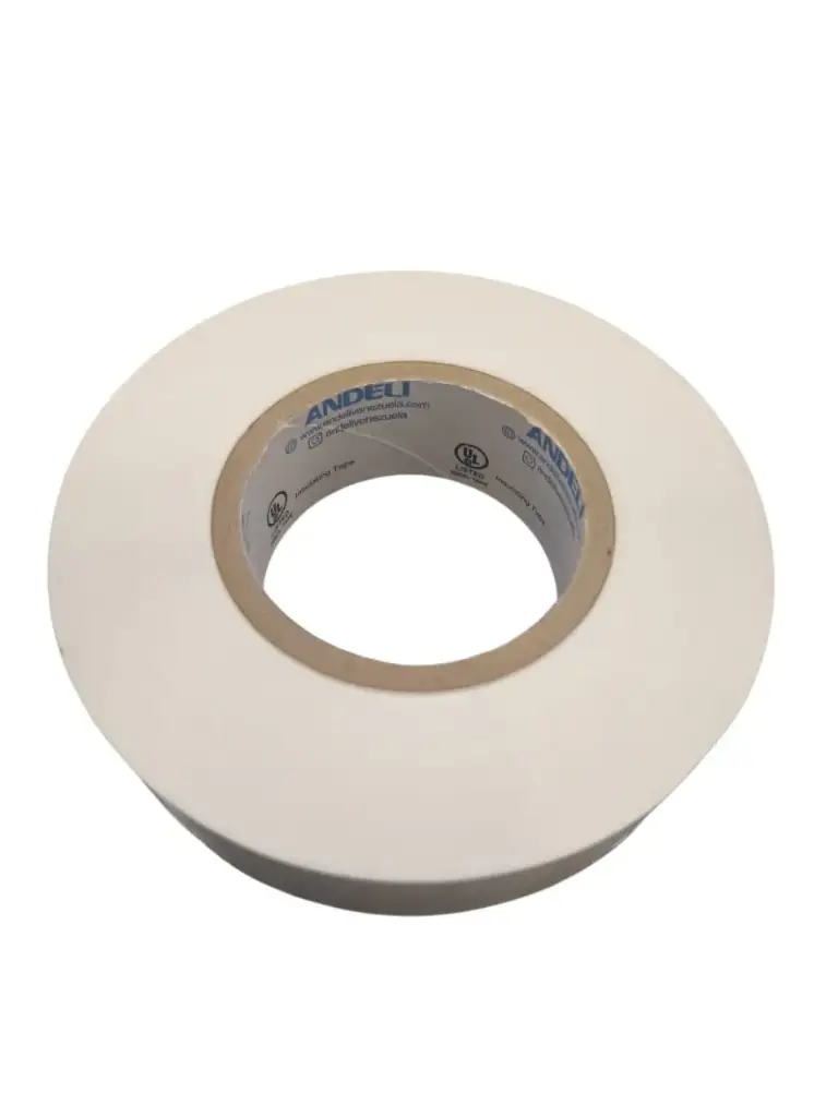 TAPE O CINTA ELECTRICA DE PVC COLOR BLANCO 3/4" X 18 MTS X 0.18 MM REF. CON35003 COD. 008514 MARCA ANDELI 