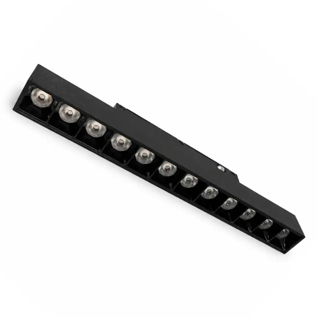 LAMPARA LED LINEAL MULTI SPOT 12W 48V 4000 K NEGRO P/ RIEL TRACK LIGHT AI-MG48-12S-CW MARCA ARTIG