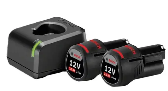KIT CARGADOR GAL 12V-20 + 2 BATERIA DE LITIO GBA 12 V 2.0 AH REF. 880103 / 565552 MARCA BOSCH