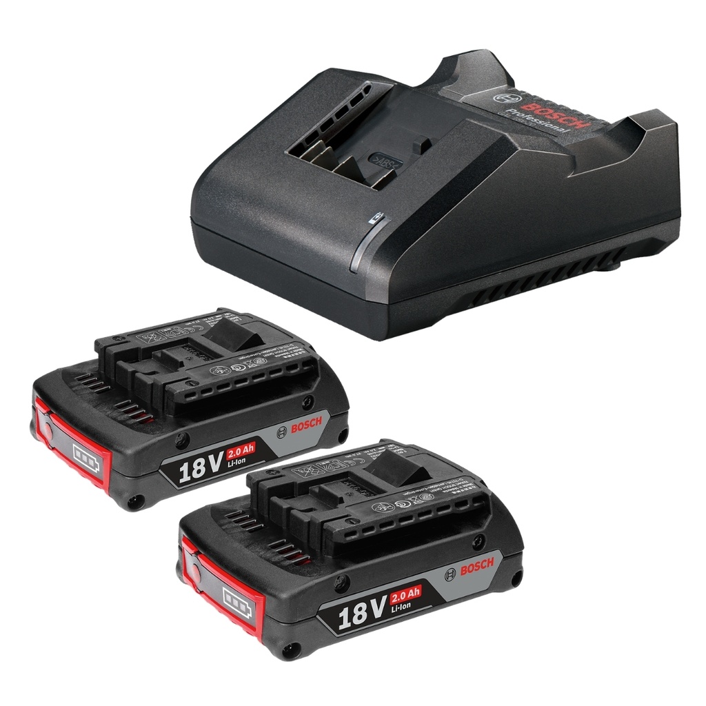 KIT CARGADOR GAL 18V-20 + 2 BATERIA DE LITIO GBA 18 V 2.0 AH REF. 880110 / 244144 MARCA BOSCH