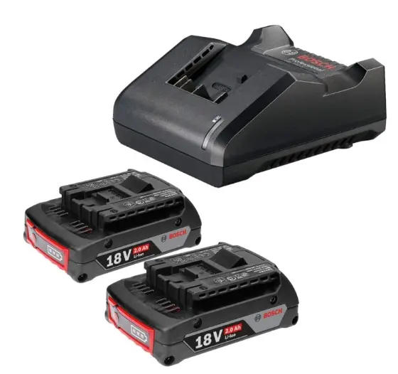KIT CARGADOR GAL 18V-20 + 2 BATERIA DE LITIO GBA 18 V 2.0 AH REF. 880110 / 244144 MARCA BOSCH