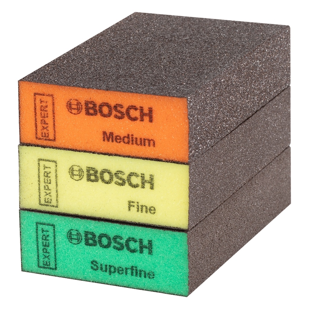 SET ESPONJA ABRASIVA PARA LIJADO DE MADERA Y PINTURA S471 3 PZAS REF.  2608901175 / 880547 MARCA BOSCH
