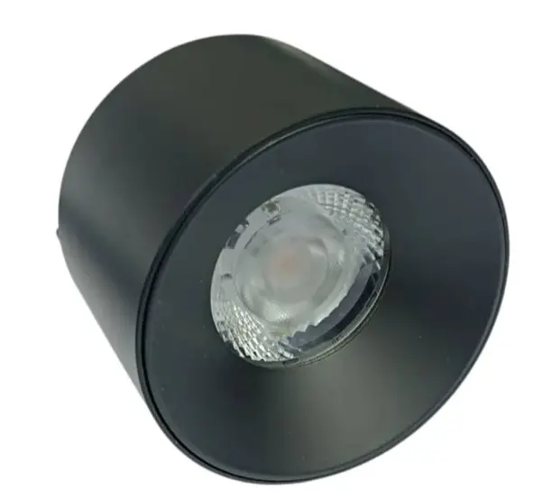 LAMPARA T/CILINDRO 5W 4000K 24VDC 6X4.3CM NEGRO P/ RIEL MAGNETICO ULTRADELGADO MARCA LUMIND