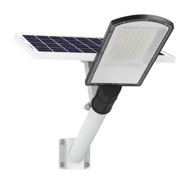 LUMINARIA VIAL LED CON PANEL SOLAR 50 W 6500 K 4800 LM IP65 BATERIA 3.2V 48AH REF. LAPS50 MARCA EVERGREEN