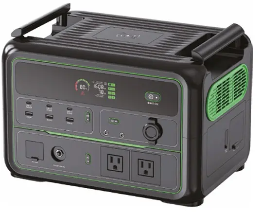ESTACION DE CARGA 1200 WATTIOS 110 V 3 TOM USB C + 3 A + S/ PANEL SOLAR + EXTENSION EVERGREEN