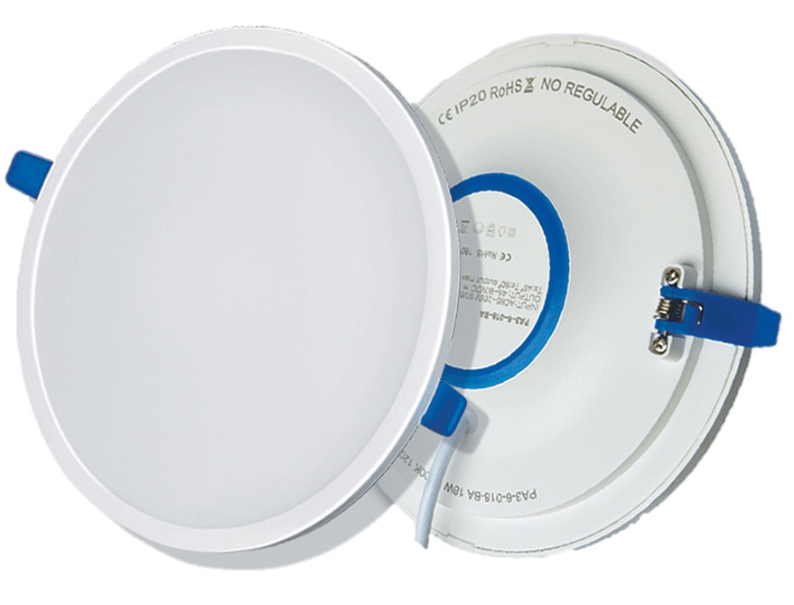 PANEL LED P/EMPOTRAR REDONDO 4" 12 W 3 CCT HIGH LUMEN (100 - 305 V) REF. 412HL3T LUCERNA