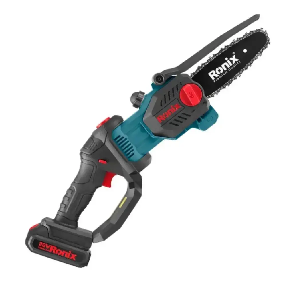 MOTOSIERRA INALAMBRICA 150 mm 20 V C/ BATERIA DE 2 AH + CARGADOR VELOCIDAD DE CORTE 4.8 M/S REF. 8600 MARCA RONIX