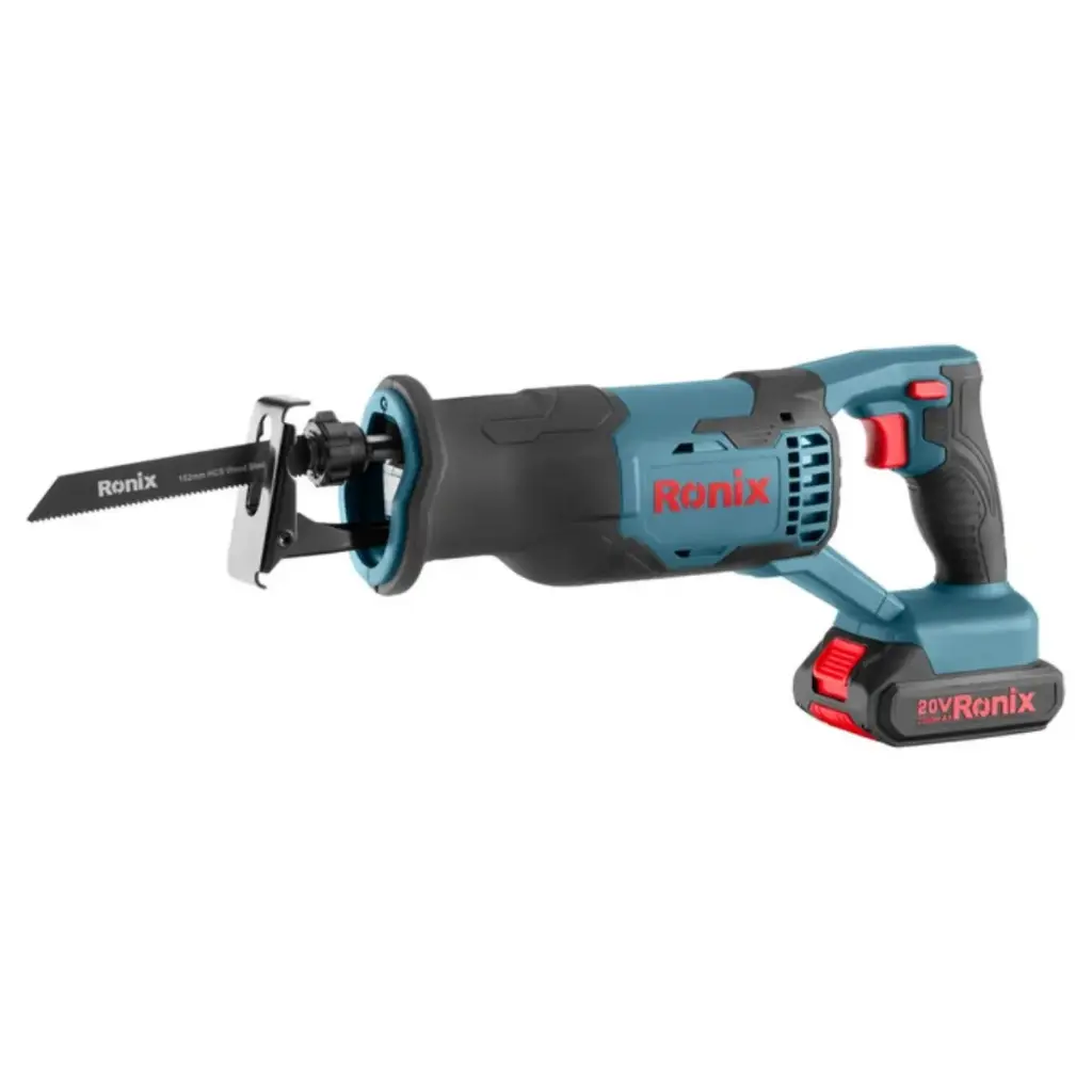 SIERRA SABLE INALAMBRICA 20 V  1 BATERIA 2.0 AH MALEITN PROFUNDIDAD DE CORTE HASTA 100MM REF. 8621 MARCA RONIX