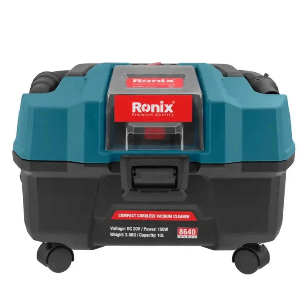 ASPIRADORA INALAMBRICA 15L 20 V 1 BATERIA 2.0 AH FLUJO DE AIRE 20L/S REF. 8640 MARCA RONIX