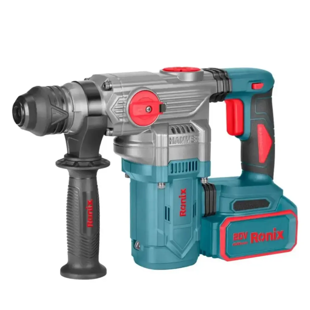 ROTOMARTILLO INALAMBRICO 20 V 30mm 2 BATERIAS 4 AH MALETIN FUERZA DE IMPACTO 3.5 JOULE REF. 8679 MARCA RONIX