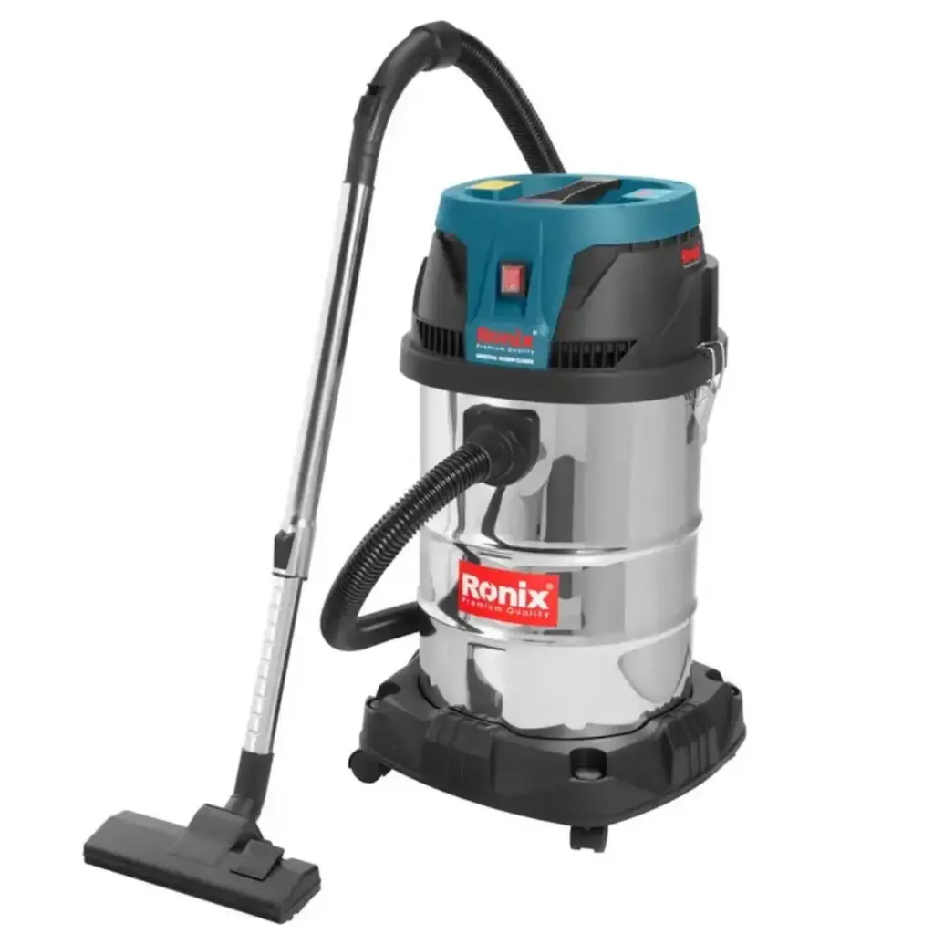 ASPIRADORA INDUSTRIAL 1400 W 110 V CUERPO DE ACERO, ALMACENAMIENTO 40L FLUJO DE AIRE 1.9M3/MIN REF. 1241V MARCA RONIX