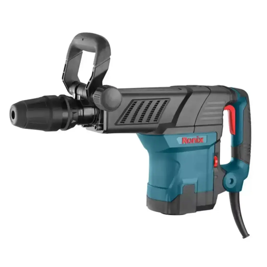 MARTILLO DEMOLEDOR 1500 W 110V CON MALETIN CINCEL SDS MAX FUERZA DE IMPACTO 27 JOULE REF. 2821V MARCA RONIX