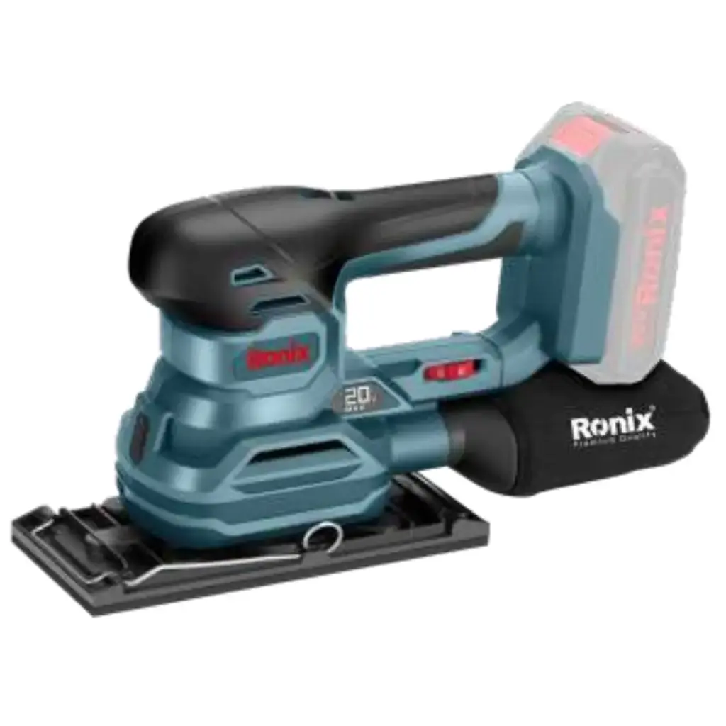 LIJADORA 3 EN 1 RECTANGULAR, ROTO ORBITAL Y TRIANGULAR INALAMBRICA 20 V 6.000 - 12.000 RPM 2 AH S/ BATERIA REF. 8624C MARCA RONIX