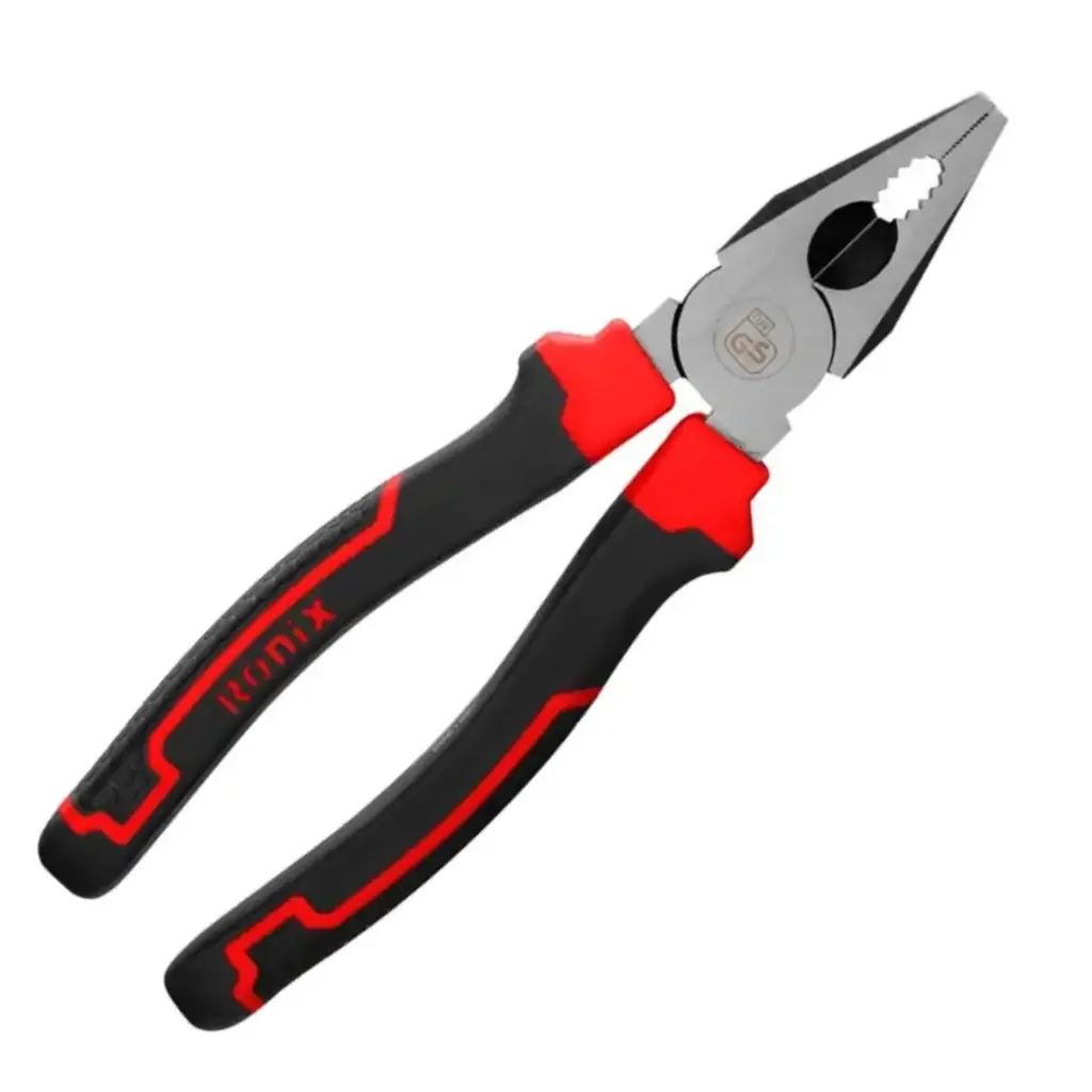 ALICATE COMBINADO MAXI 200 MM - 8" ACERO FORJADO / MANGO PLÁSTICO REF. RH-11168 MARCA RONIX