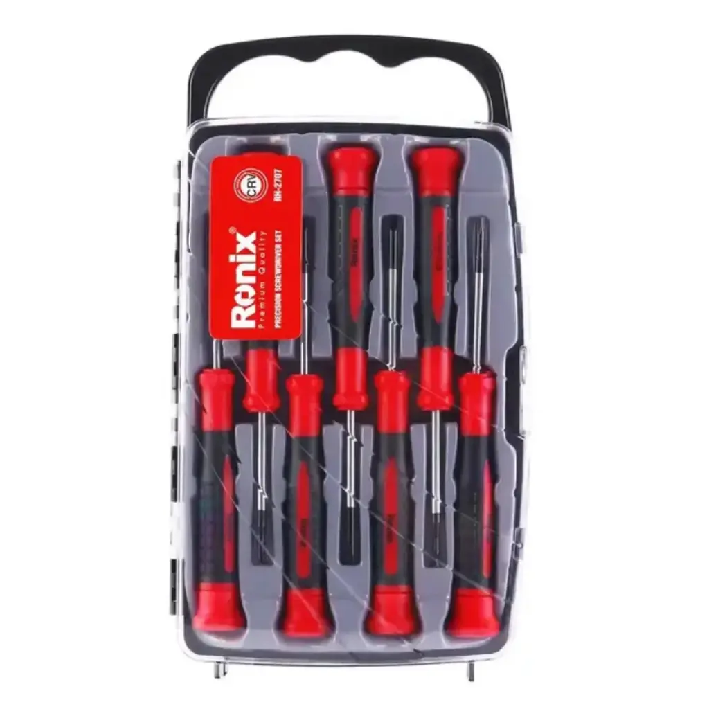 SET DESTORNILLADORES DE PRECISION 8 PIEZAS REF. RH-2707 MARCA RONIX