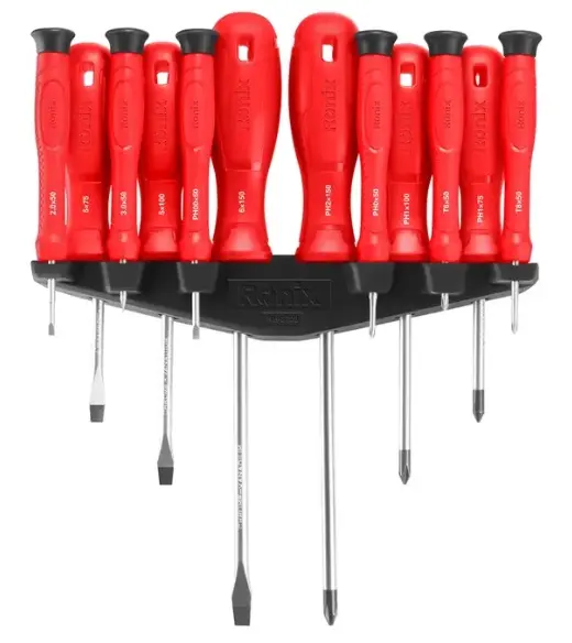 JUEGO DE DESTRONILLADORES  12 PIEZAS REF. RH-2728 MARCA RONIX